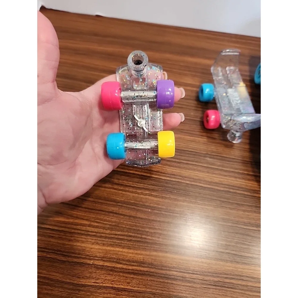 Build‎ A Bear Pink Sparkle Roller Skates & Skateboard BAB Accessories